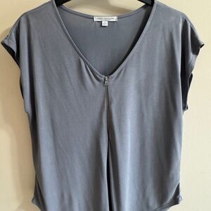 Green Envelope Charcoal Short Sleeve Top